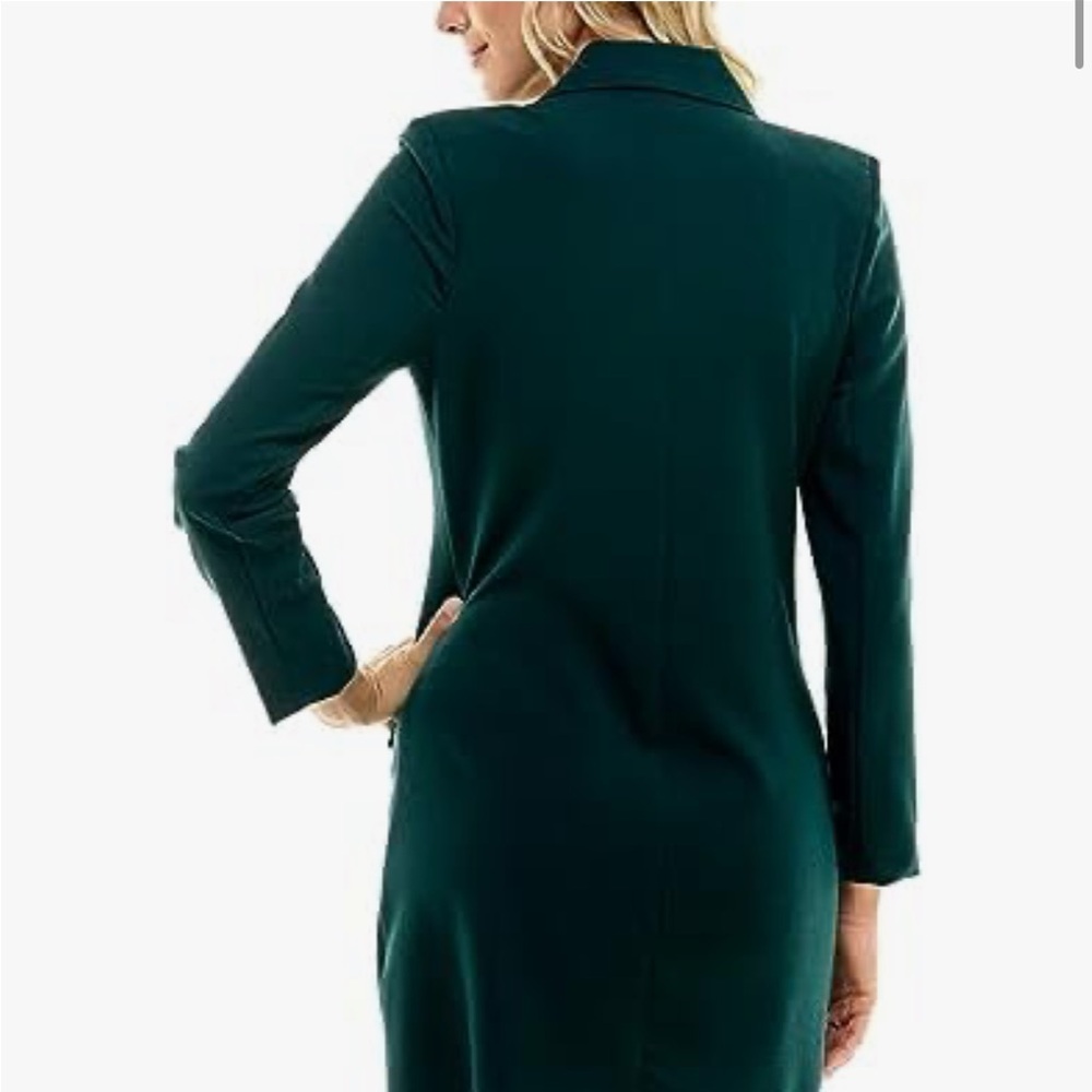 Sharagano Dark Green Double-Breasted Dress Size 8 - Picture 2 of 7